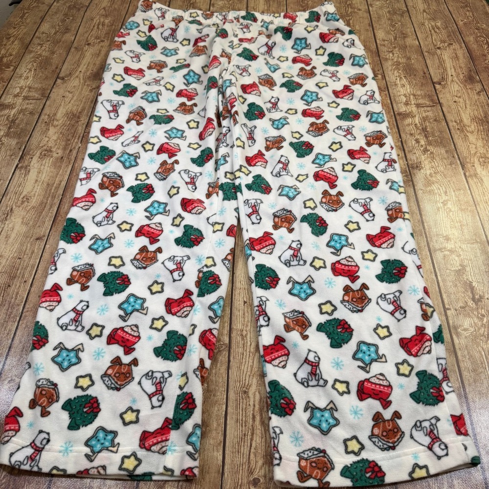 Wondershop Holiday Pajama Pants Mens XL White Christmas Fleece Lounge